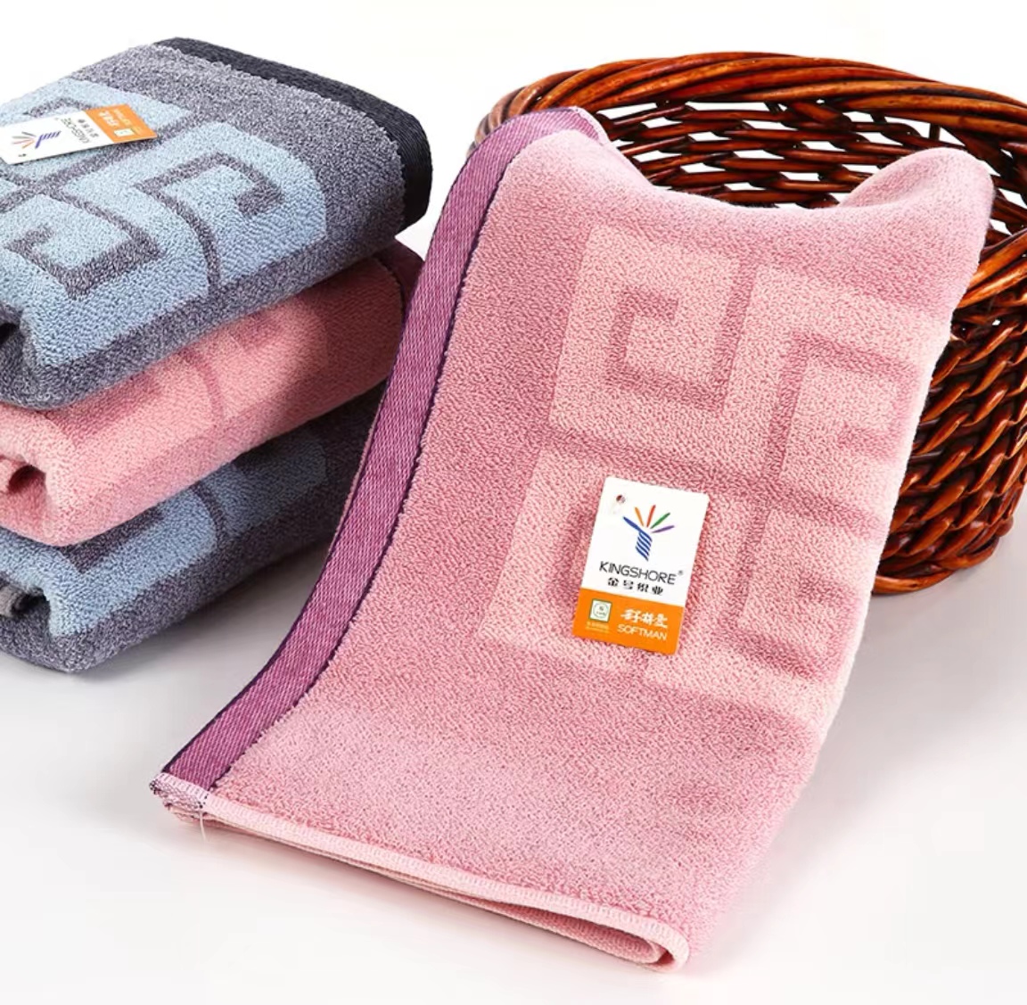 金号/KINGSHORE S1206 运动毛巾 纯棉加厚吸水A类洗脸巾 颜色随机